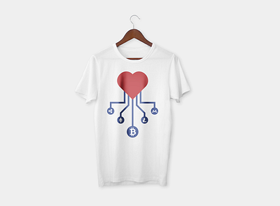 Crypto Lover T-Shirt bitcoin crypto design love mining t shirt vector