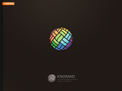 Brand Development - kno - kokonut branding color globe identity logo round