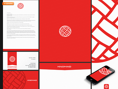 Bd(rough)- kno - kokonut branding identity logo red