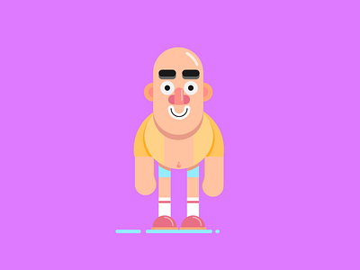 Flat Design Character EP 5 . Bald Man art branding character design flat graphic design illustration illustrator logo vector