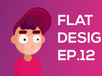 Flat Design Character EP.12 Boy Looking