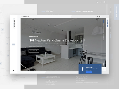 Perfect Construction design estate flat simple ui ux web