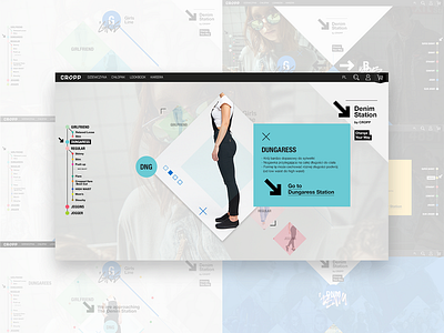 Cropp Denim Station animations cropp design fashion flat ui ux