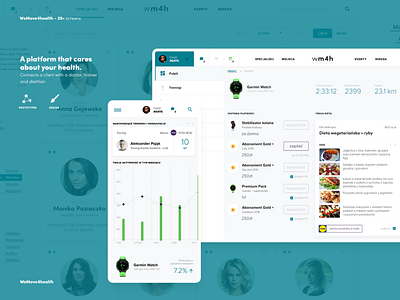 Health project app design flat health ui ux