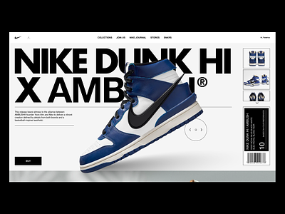 Nike Landing Website/ UI/ WEB GL 3d branding clean dunk ecommerce fashion graphic design jordan landing modern nike proposal sneakerhead ui website wegb gl