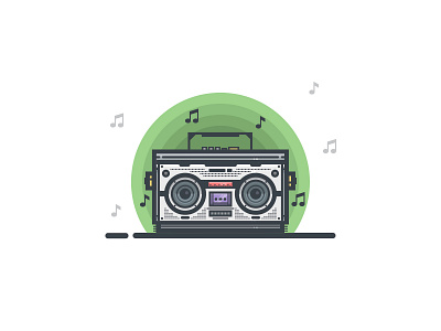 Ez Boombox color drawing illustration illustrator practice tutorials vector