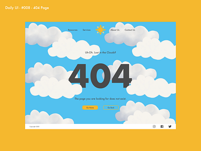 Daily UI 008 - 404 Page 008 100daychallenge 404page dailyui dailyuichallenge error page illustration page not found ui ux