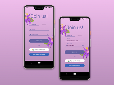 Daily UI 001 - Sign Up 001 android app dailyui dailyuichallenge signup