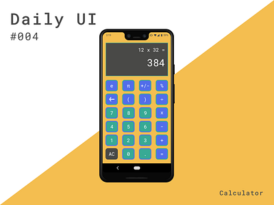 Daily UI 004 - Calculator (Helloooo Dribbble!) 004 androidapp calculator dailyui dailyui004 dailyuichallenge