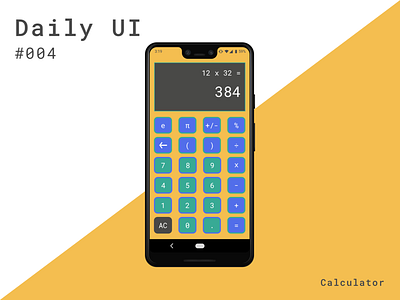 Daily UI 004 - Calculator (Helloooo Dribbble!)