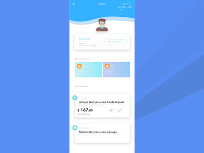 Daily UI Design - E-Wallet design flat ui ux web