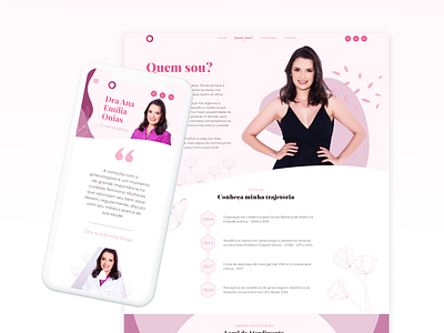 Website Doctor doc female pink site ui uid web design website website design