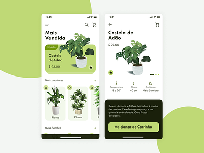 Plant Shop app app design card design green market mobile mobile ui plant shop shopping study ui ui design uidesign