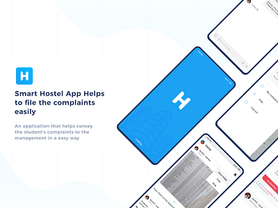 Mobile App | Smart Hostel | Complaints Filing App android app dribbble figmadesign icon information architecture ios app minimal ui uiux user persona user research ux