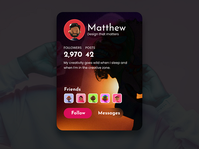 Social Profile Card