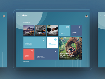 Halo bank - Interactive Dashboard UI adobe xd banking banking dashboard card design interactive ui ux vesuviolabs
