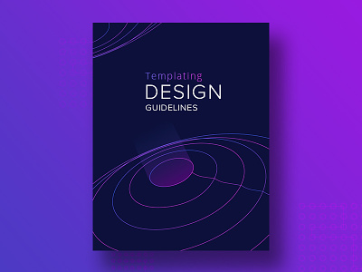 Cover design for Templating Design Guidelines blue cover design guidelines pink purple