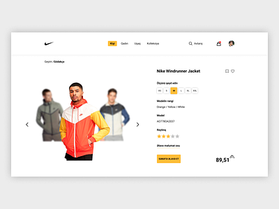 Nike Product Page UI animation app branding design flat icon icons identity illustration illustrator lettering logo minimal type typography ui ux vector web website