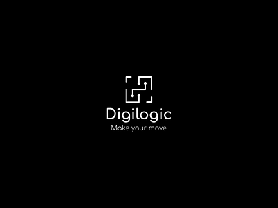 Digilogic Logo blue brand branding character clean design flat graphic design icon icons identity illustration illustrator lettering logo minimal sketch type typography vector