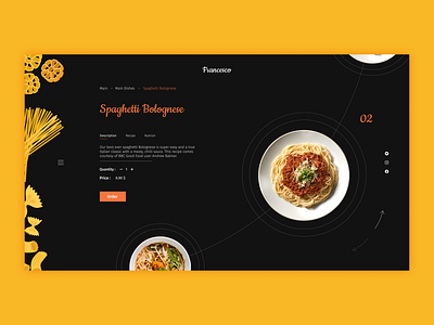 Francesco Restaurant animation restaurant sketch type typography ui ux vector web website