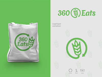 360 Eats branding design feed logo logo design logo designer logotype nonprofit plant recycle visual identity