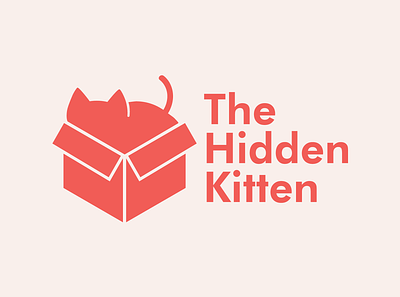 The Hidden Kitten branding cat design logo logo design logo designer startup tech visual identity