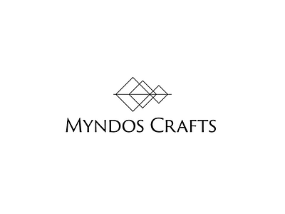 Logo concept for Myndos Crafts icon logo mark wordmark