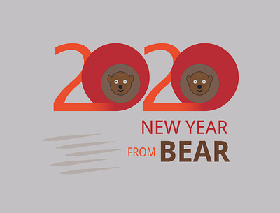new year from bear adobe illustrator cc branding design icon identity illustration illustrator logo ui vector