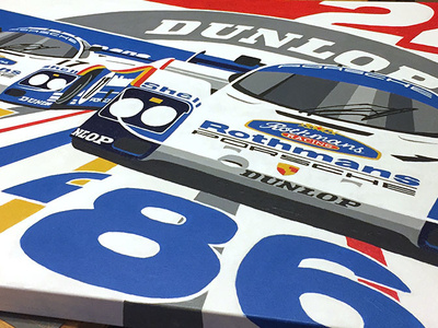 Porsche 962 Painting automotive le mans painting porsche porsche 962 racecar