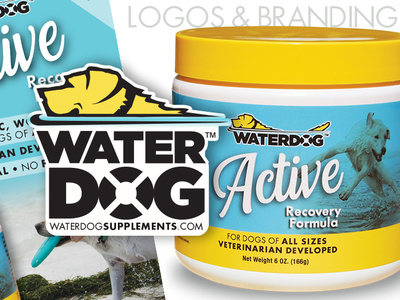 Waterdog Supplements Branding branding brochure dog literature logo packaging