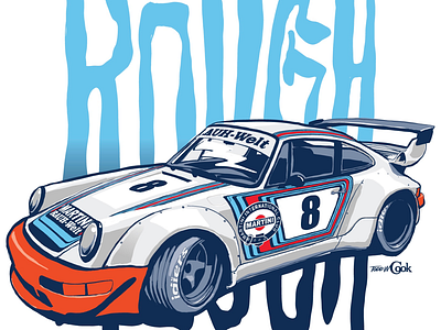 RWB Martini Porsche automotive porsche race car rwb sports car vector