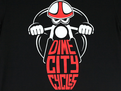 Dime City Cycles Shirt Design illustration logo t shirt vector