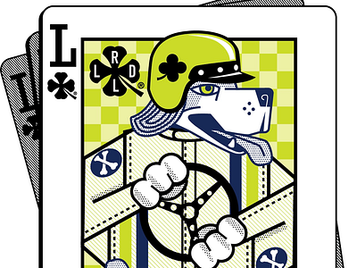 Lucky Dog playing card shirt design dog illustration illustrator racing vector