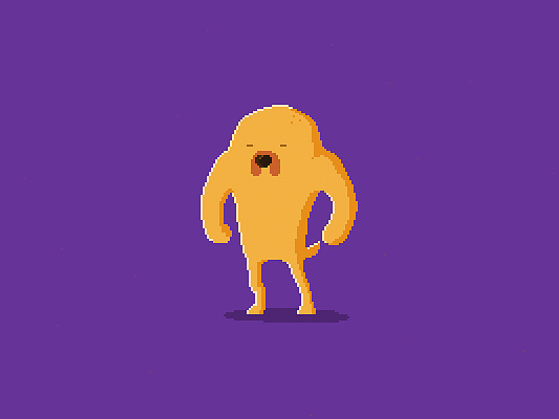 Jake the Dog - Idle Animation 2d adventure time animation frame by frame game game art game design jack pixel pixel art pixelart