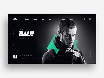 Adidas Redesign Concept - Home adidas black branding dark dark ui football minimal modern redesign shoes typography ui ux web design website