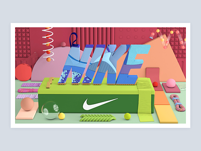 Nike 3d 3d art c4d cg cinema4d logo nike render