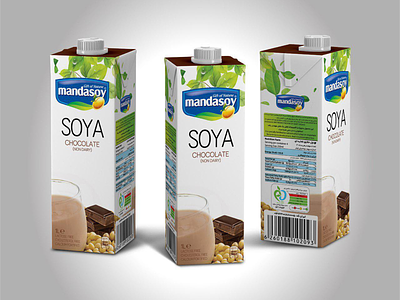 Chocolate SoyMilk ::Mandasoy:: TetraPak 1000ml packaging design