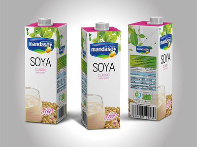 Classic SoyMilk ::Mandasoy:: TetraPak 1000ml packaging design