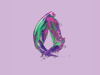 Letter O contest illustrator o painting photoshop purple typography