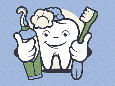 Dental Character design icon illustration