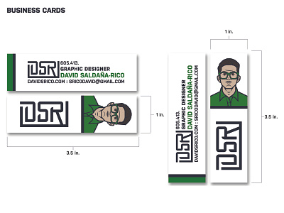 DSR - Business Card branding design icon illustration logo selfportrait