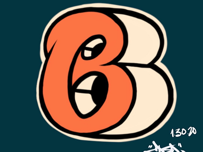 Graffiti Letter B - 04