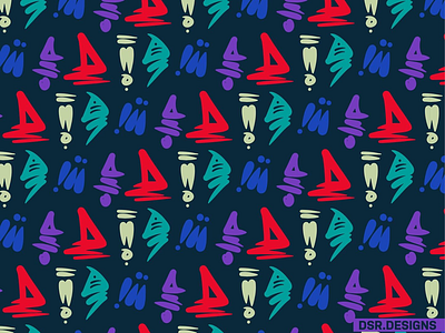 Pattern - 023 color graffiti illustrator pattern procreate