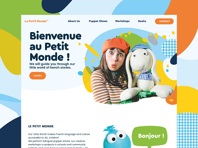 Landing page Le Petit Monde website