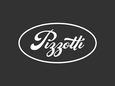 Pizzotti handlettering logo vector