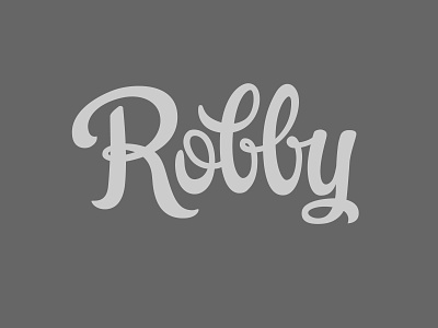Robby handlettering typography vector