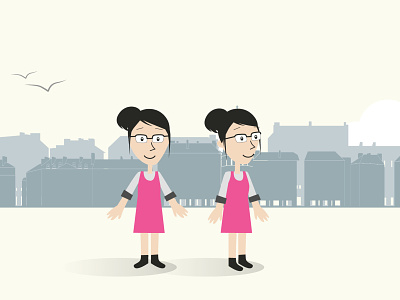 Myrtille animation design flat illustration vector