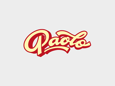 Paolo handlettering logo typography vector