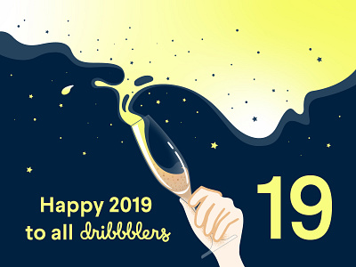 Greetings 2019 2019 community design dribbble flat greetingcard illustration vector