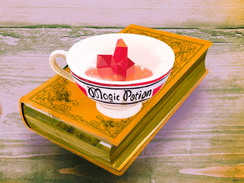 Magic Potion animation apple pencil cartoon crystals gif illustration illustrator magic photoshop potion tea video wacom